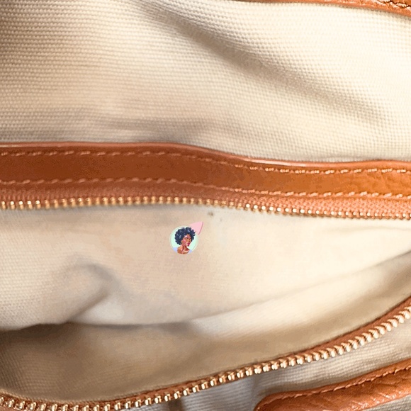 Tory Burch Perforated Logo Leather Tote – Neutral Brown - Picture 6 of 7